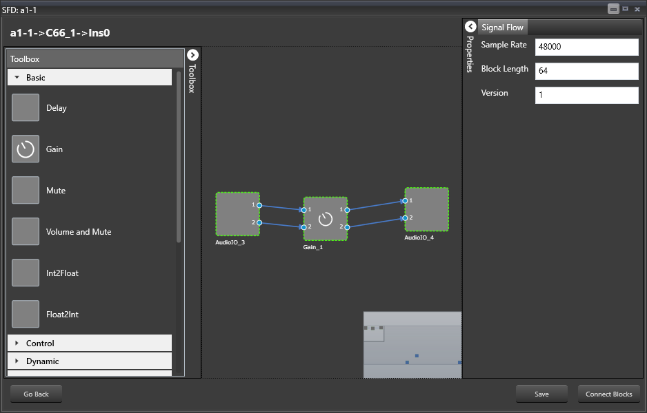 Signal Flow in the Design View