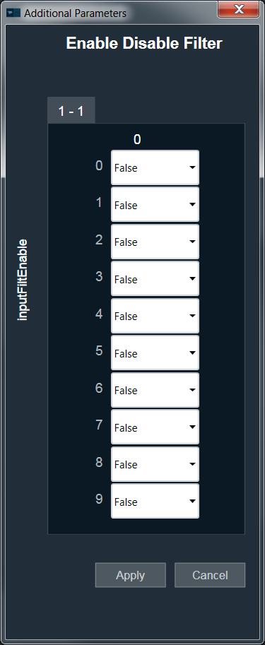 The above image is an example for 1-dimensional additional parameters.