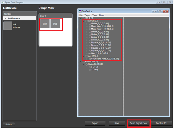 Signal Flow with Multiple Framework Instances