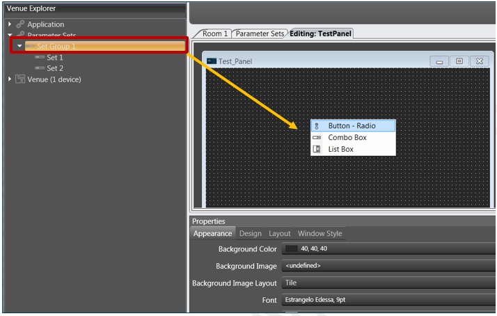 Add Multiple Parameter Sets to Panel