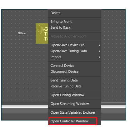 Device Context Menu