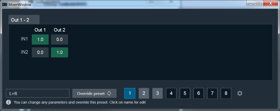 Matrix Mixer Example 1