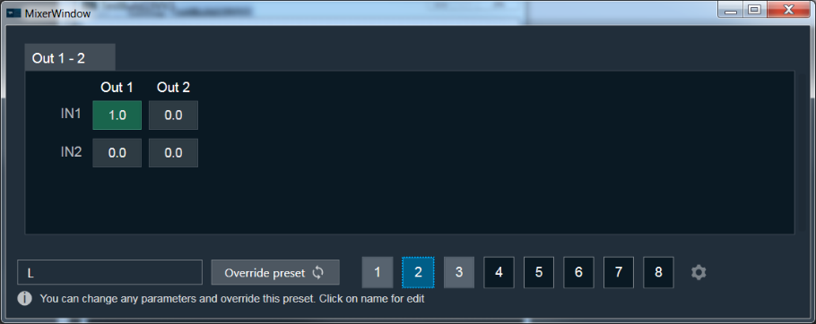 Matrix Mixer Example 2