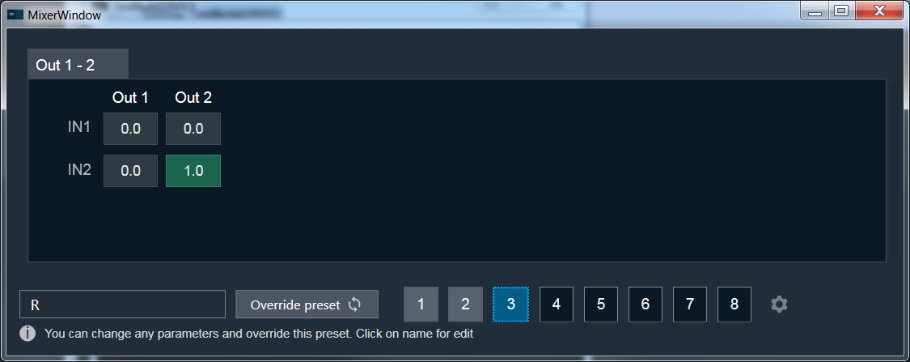 Matrix Mixer Example 3