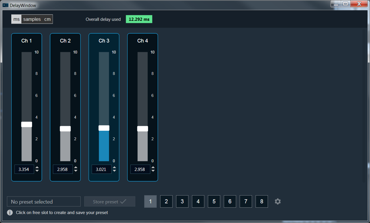 Native Panel: Delay Panel