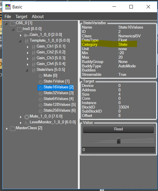 State Variable Explorer Tree