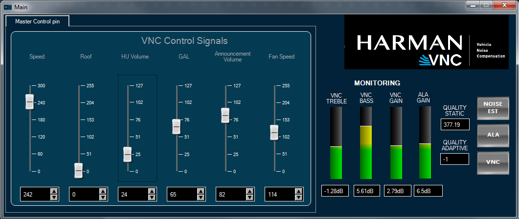 VNC tone response