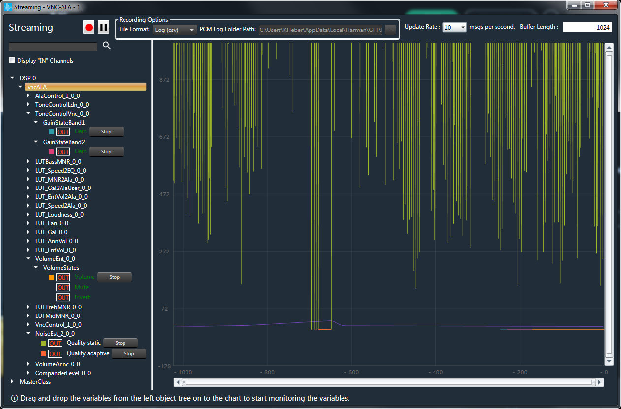 VNC streaming variables
